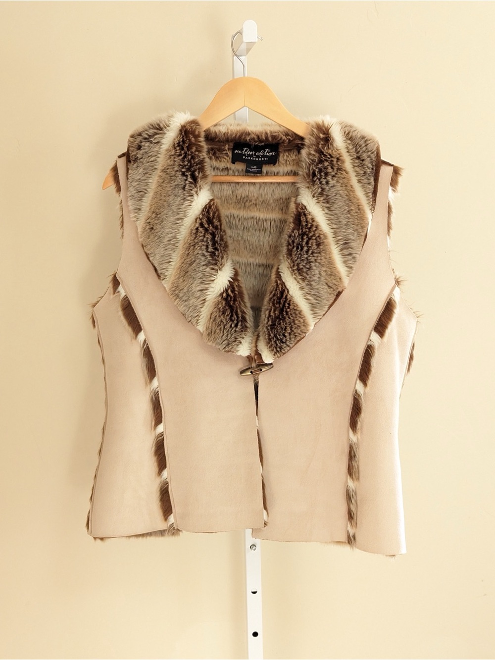 2000’s Parkhurst Outdoor Edition Faux Fur Vest Women’s L Made in Canada
